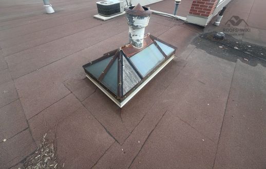 Skylight dome on a flat roof in Toronto, ON