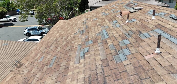 Sloped asphalt shingle roof in Simi Valley, CA