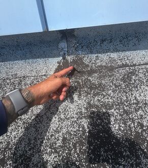 Roof work in progress with materials staged in Orlando, FL