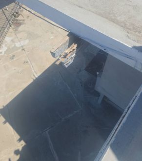 Parapet coping against the sky in Sacramento, CA