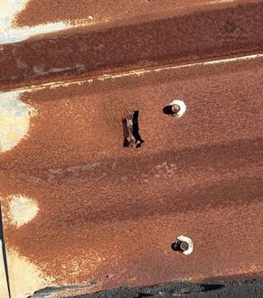Weathered metal roof panels in Clearwater, FL