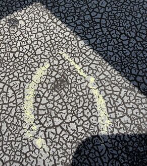 Repair area marked on a gravel roof in Cicero, IL