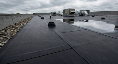 EPDM synthetic rubber roofing membrane pros and cons diagram